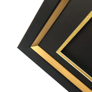 FrameDeluxe Deluxe DIY Shirt Frame Black and Gold / Black and Silver 75 x 85 cm.